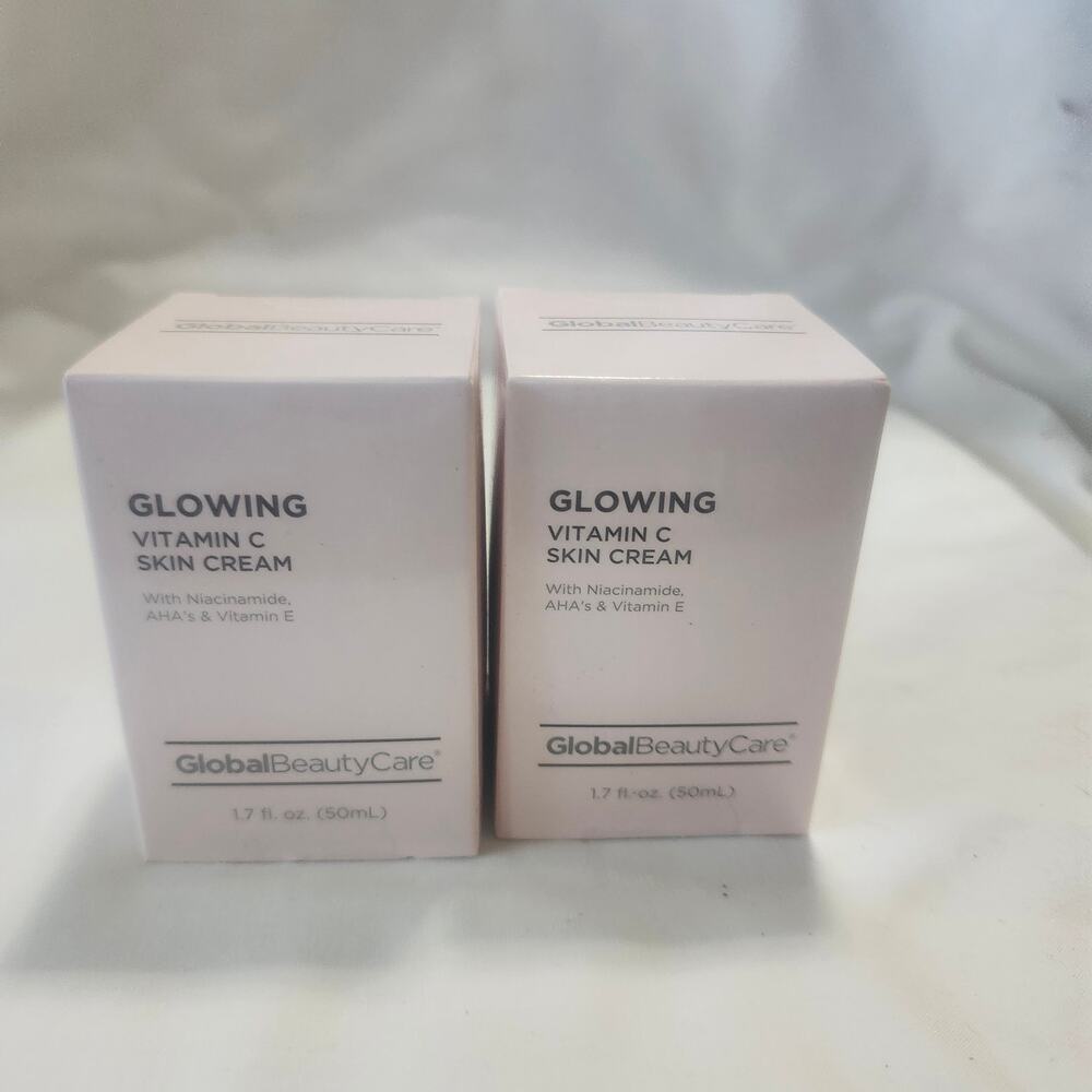 2 x Global Beauty Care Glowing Vitamin C Skin Cream 1.7 oz Sealed F5